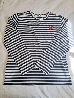 COMME DES GARCONS PLAY BLACK & WHITE STRIPE LONG SLEEVE SHIRT